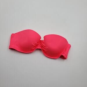 Victoria's Secret Coral Strapless Bikini Top Size 34B